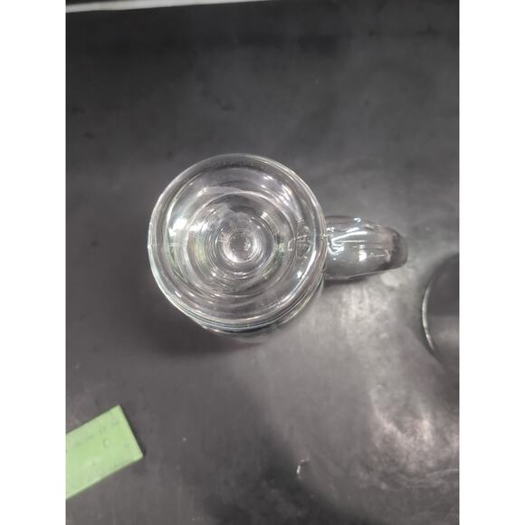 Etched Glass Coffee Mugs, His & Hers Pedestal Cups, Set of 2, Couples Coffee Set - Picture 7 of 9